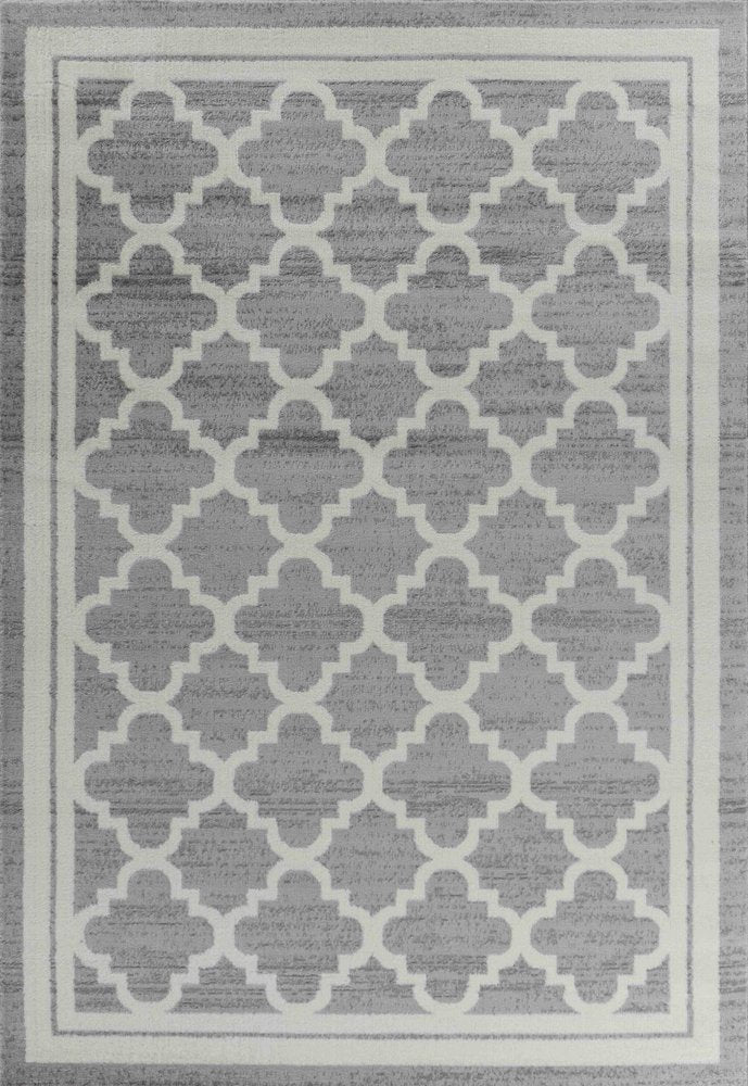5' X 8' Grey Moroccan Area Rug