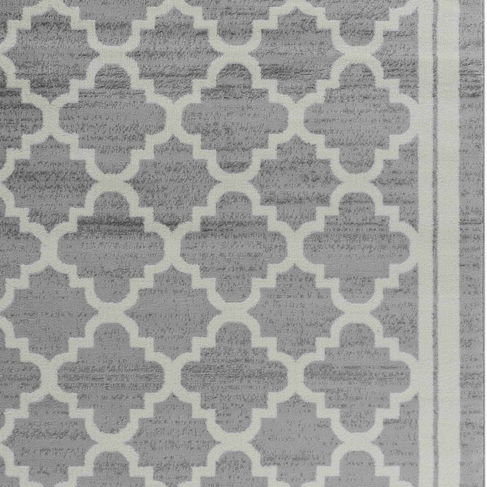 5' X 8' Grey Moroccan Area Rug