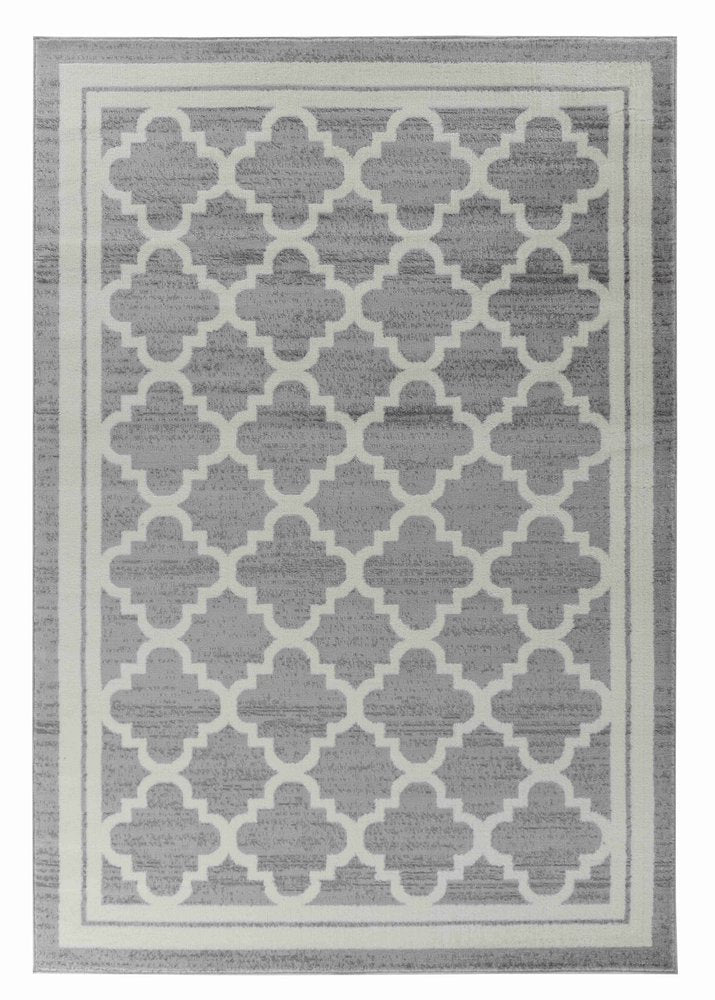 5' X 8' Grey Moroccan Area Rug