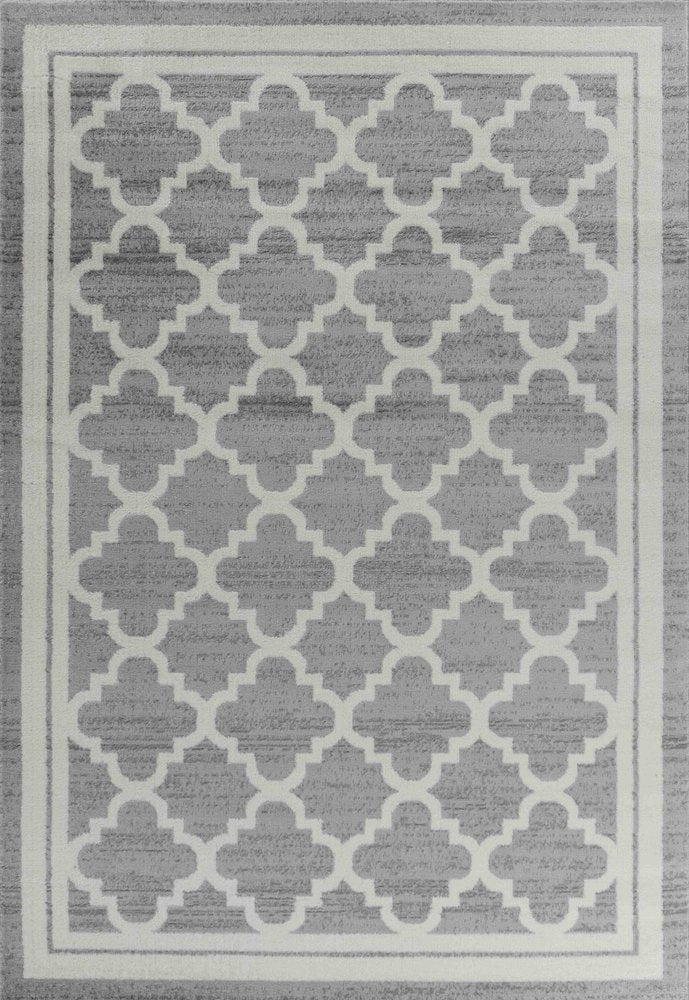 7' X 10' Grey Moroccan Area Rug