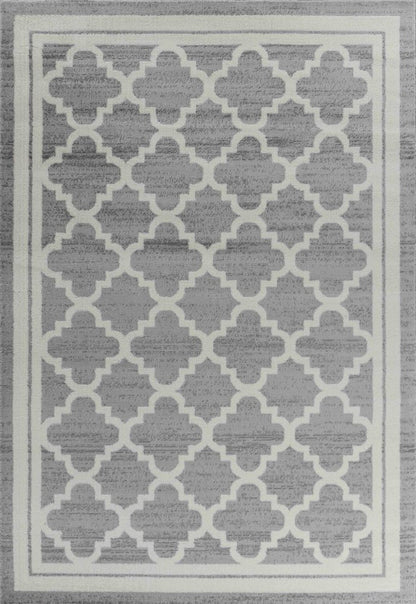 7' X 10' Grey Moroccan Area Rug