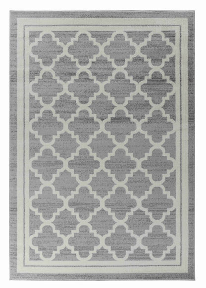 7' X 10' Grey Moroccan Area Rug