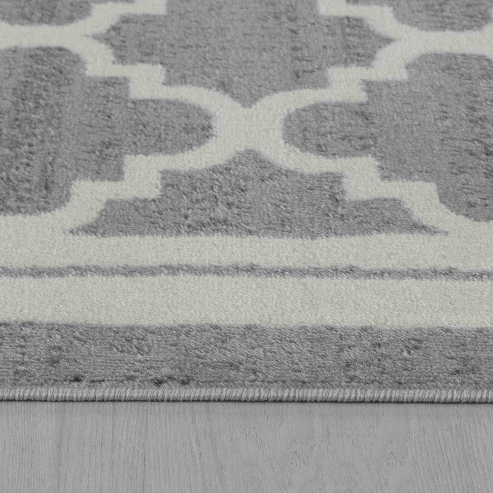 7' X 10' Grey Moroccan Area Rug