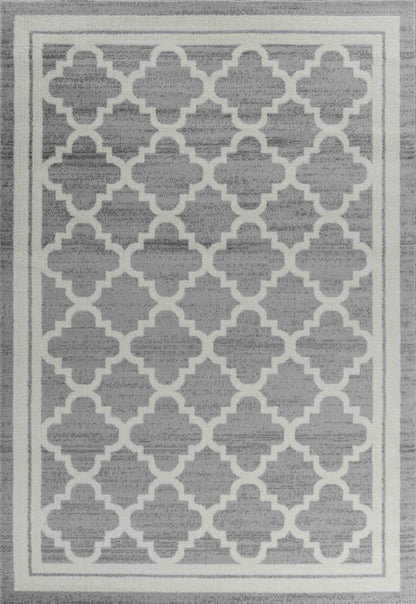 8' X 11' Grey Moroccan Area Rug