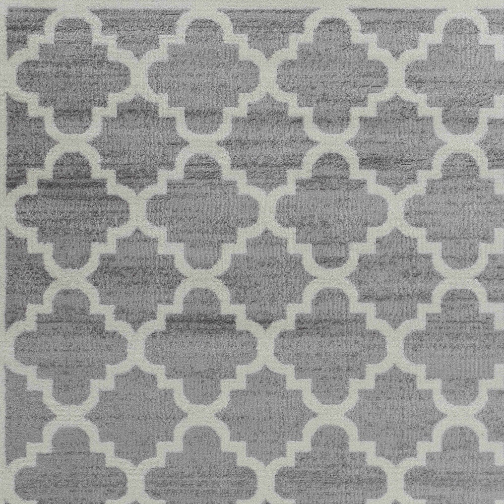 8' X 11' Grey Moroccan Area Rug