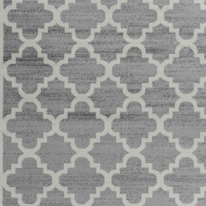 8' X 11' Grey Moroccan Area Rug
