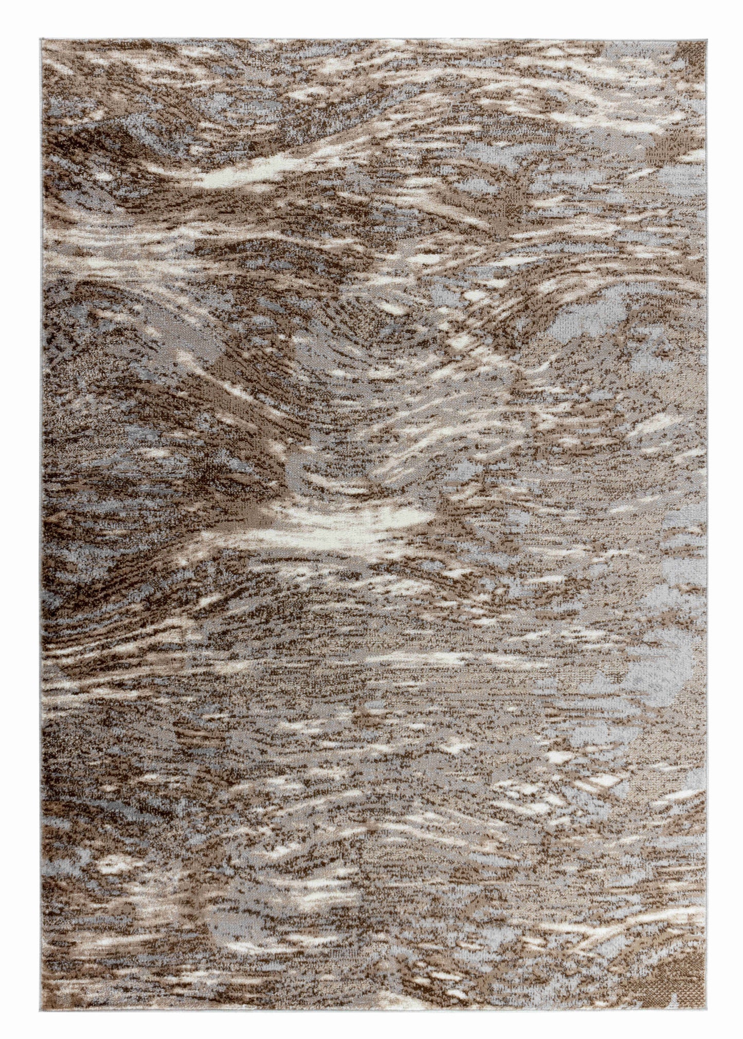 8' X 11' Brown Abstract Area Rug