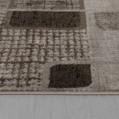 8' X 11' Brown Geometric Area Rug
