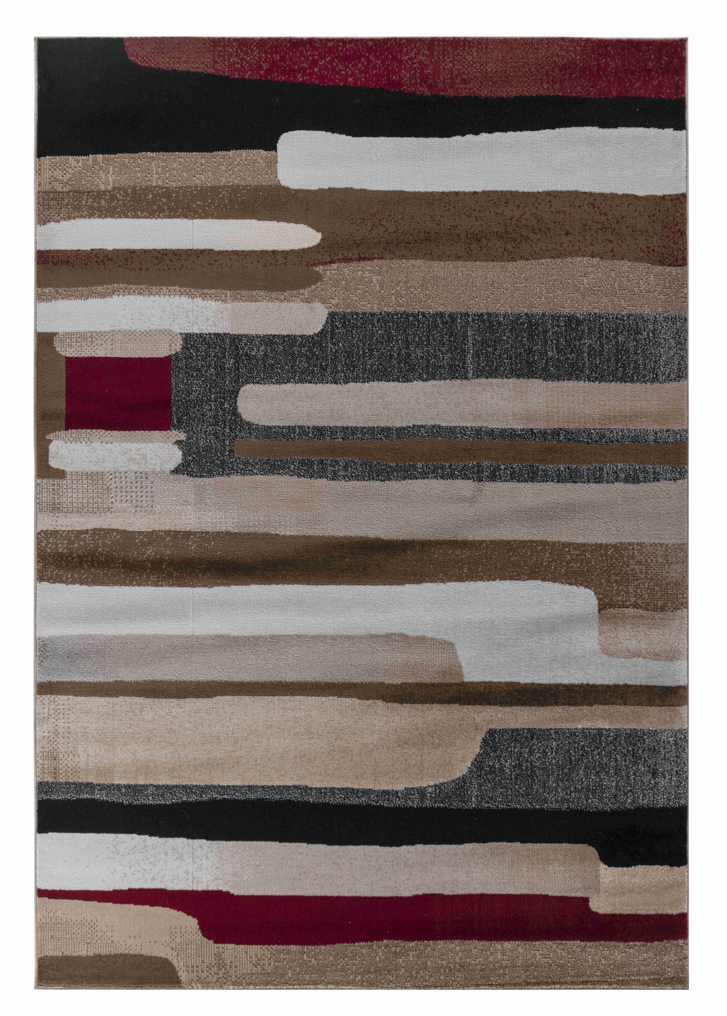 5' X 8' Brown Abstract Area Rug
