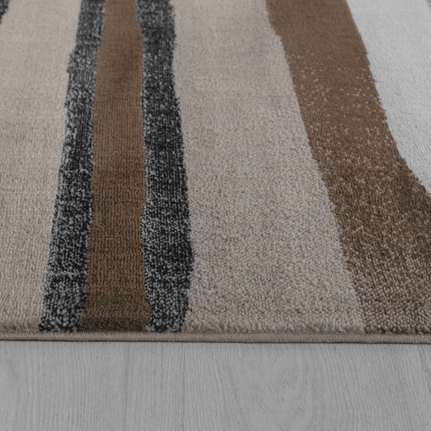 7' X 10' Brown Abstract Area Rug