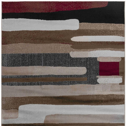8' X 11' Brown Abstract Area Rug