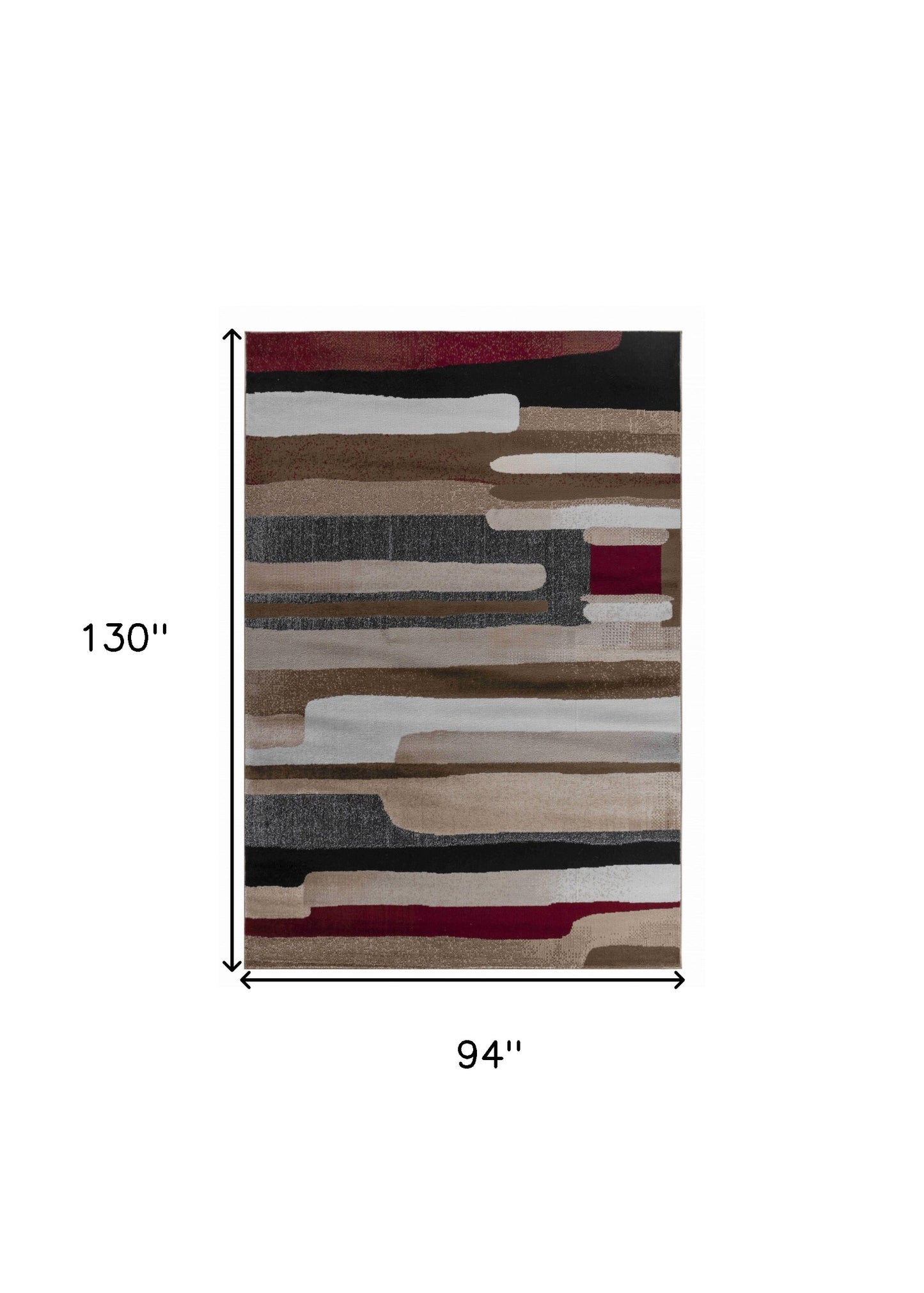 8' X 11' Brown Abstract Area Rug