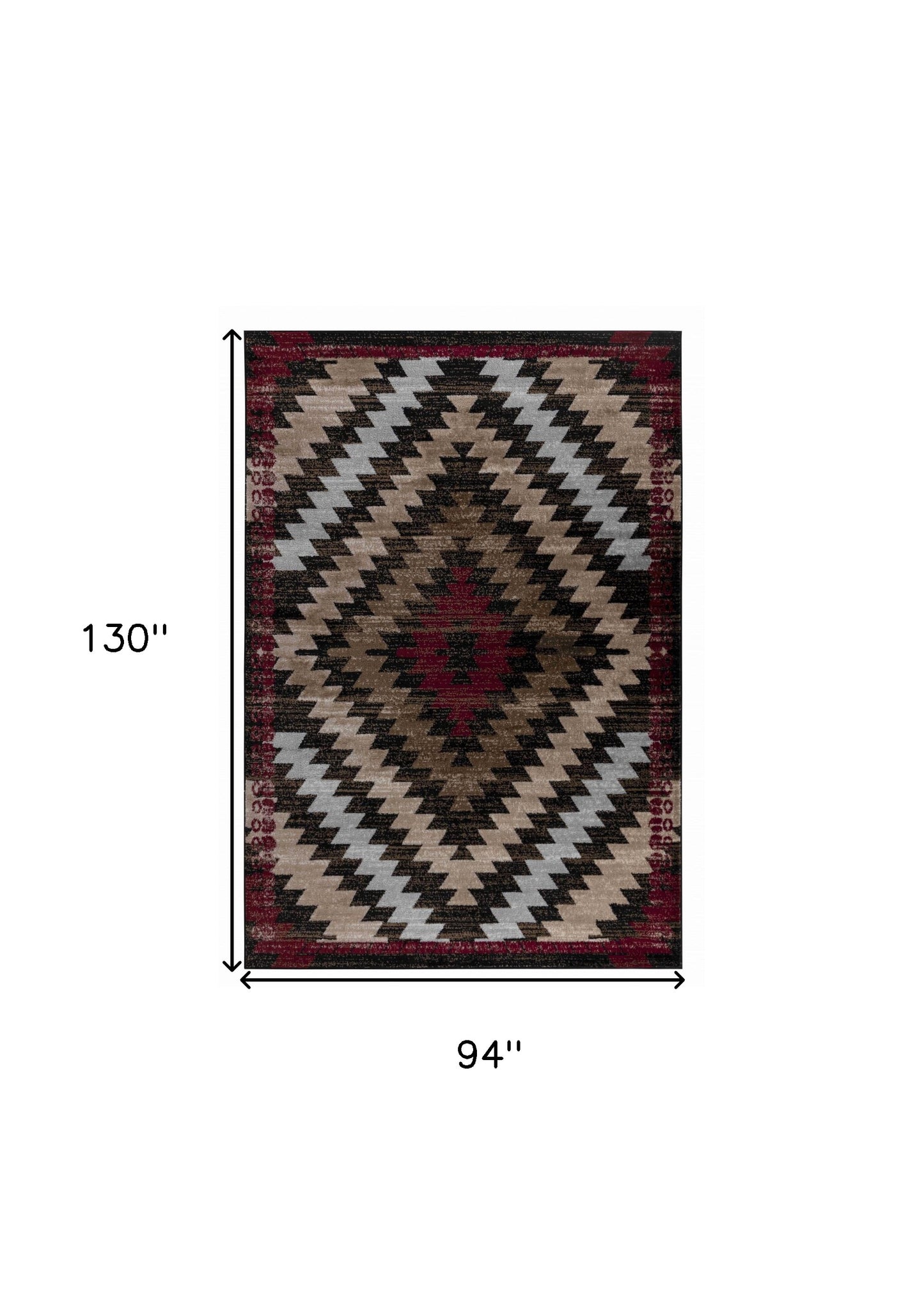 8' X 11' Brown Geometric Area Rug