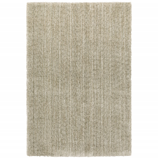 4' X 6' Stone Shag Power Loom Stain Resistant Area Rug