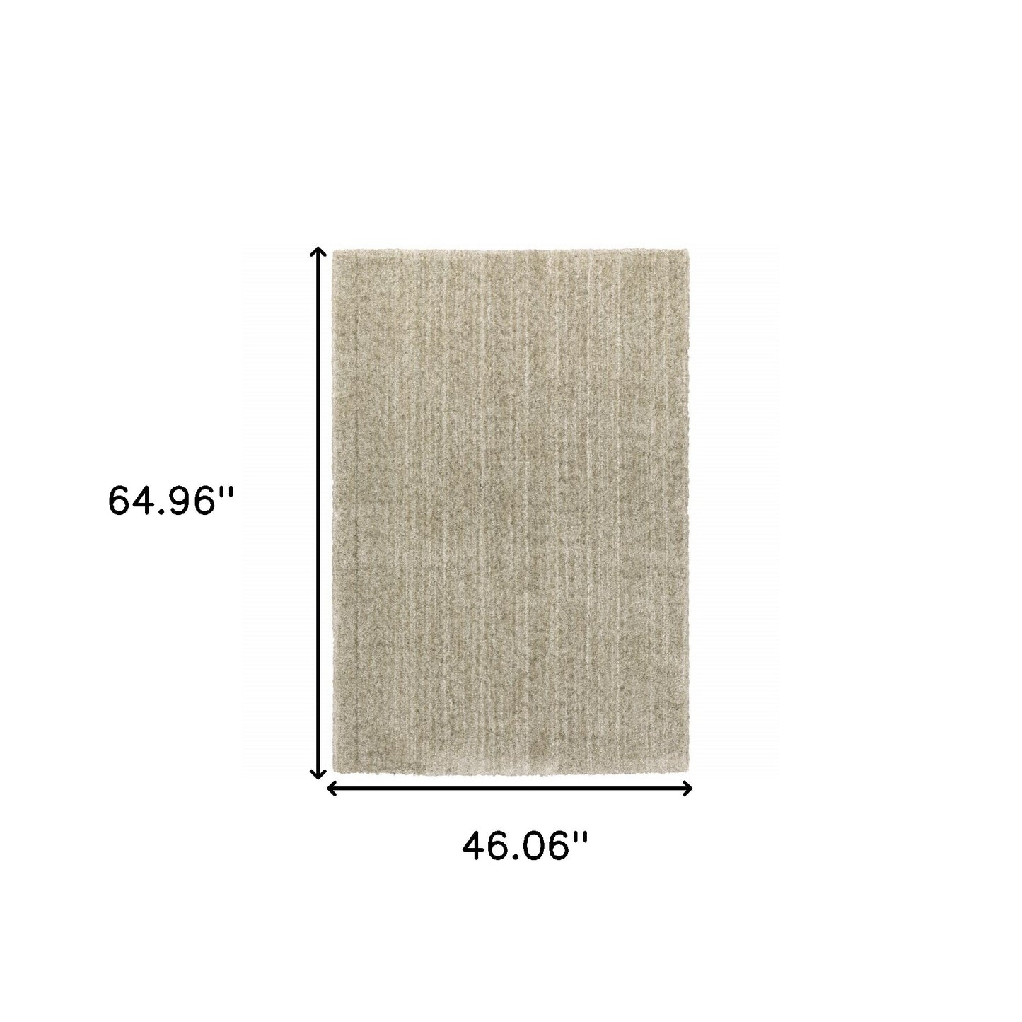 4' X 6' Stone Shag Power Loom Stain Resistant Area Rug