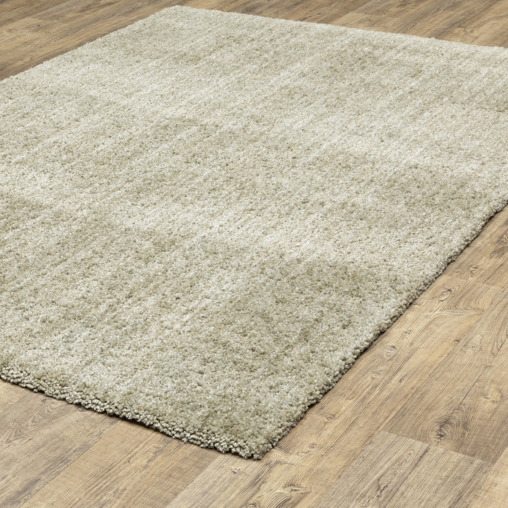 4' X 6' Stone Shag Power Loom Stain Resistant Area Rug