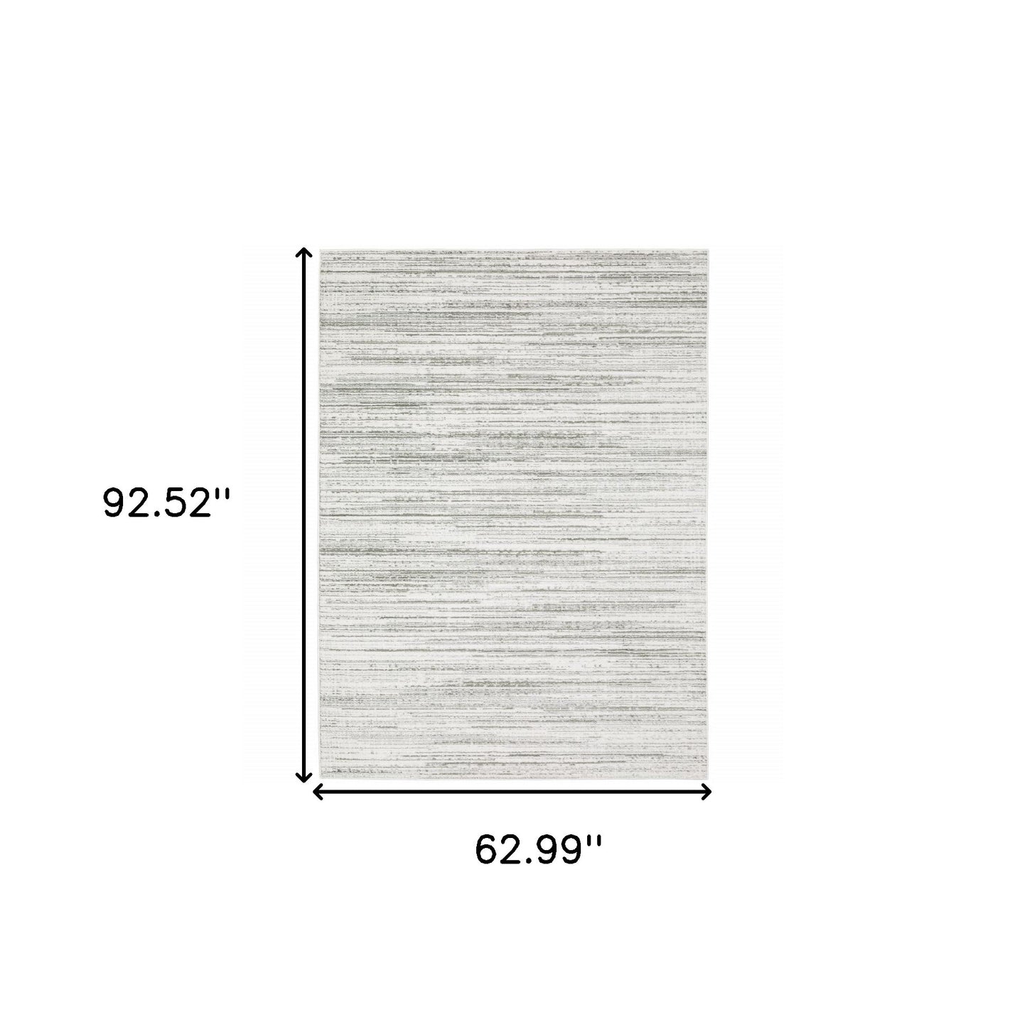 5' X 8' White And Grey Abstract Power Loom Stain Resistant Area Rug