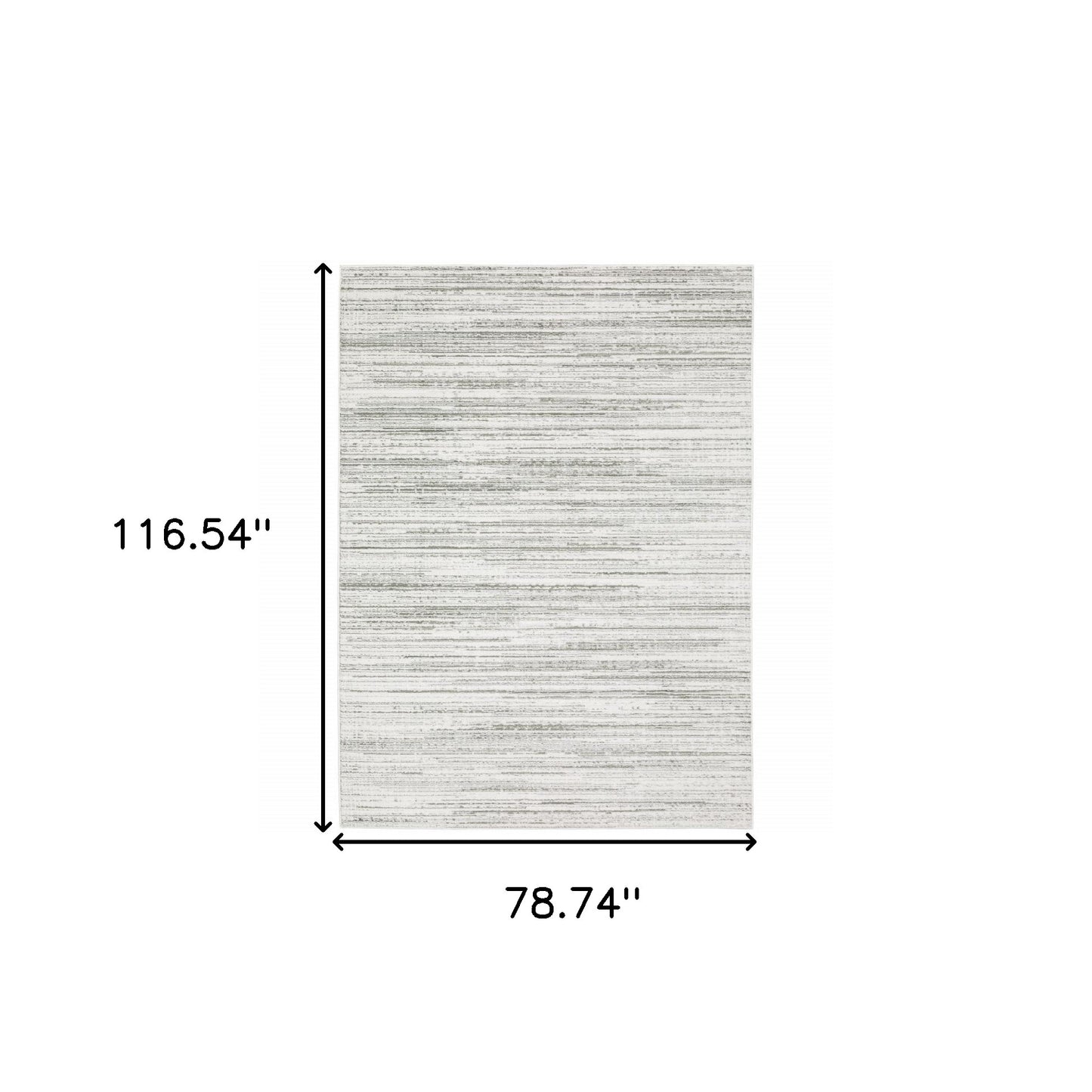 6' X 9' White And Grey Abstract Power Loom Stain Resistant Area Rug
