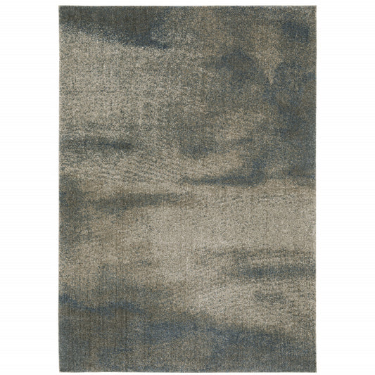 5' X 8' Gray Abstract Power Loom Area Rug