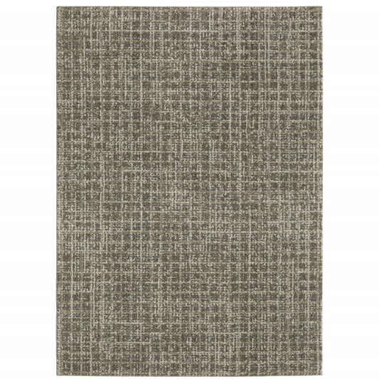 3' X 5' Gray Geometric Power Loom Area Rug