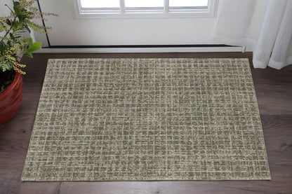 3' X 5' Gray Geometric Power Loom Area Rug
