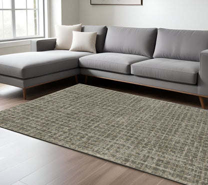 8' X 11' Gray Geometric Power Loom Area Rug