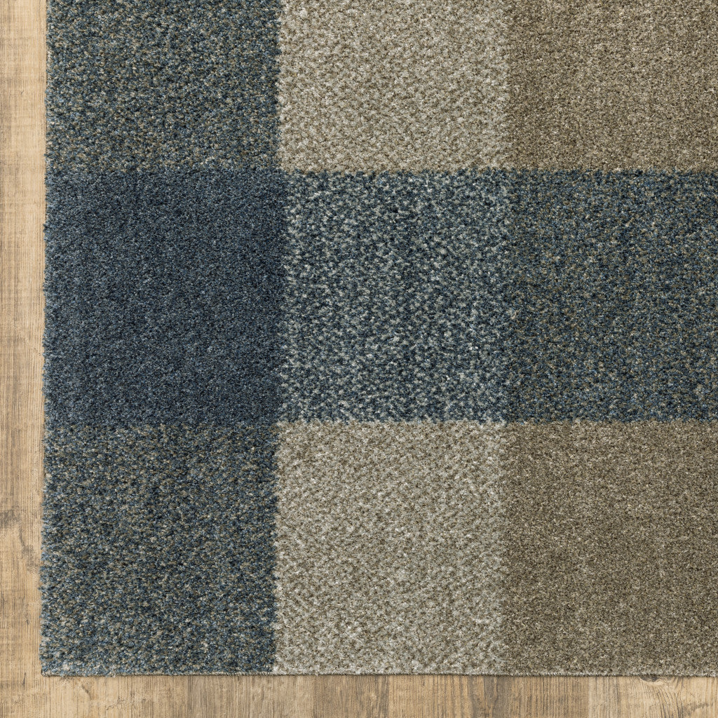 3' X 5' Tan and Gray Geometric Power Loom Area Rug