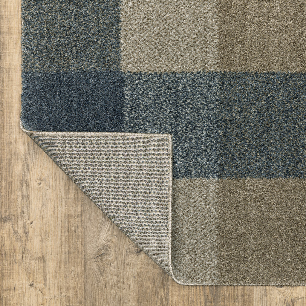 5' X 8' Tan and Gray Geometric Power Loom Area Rug