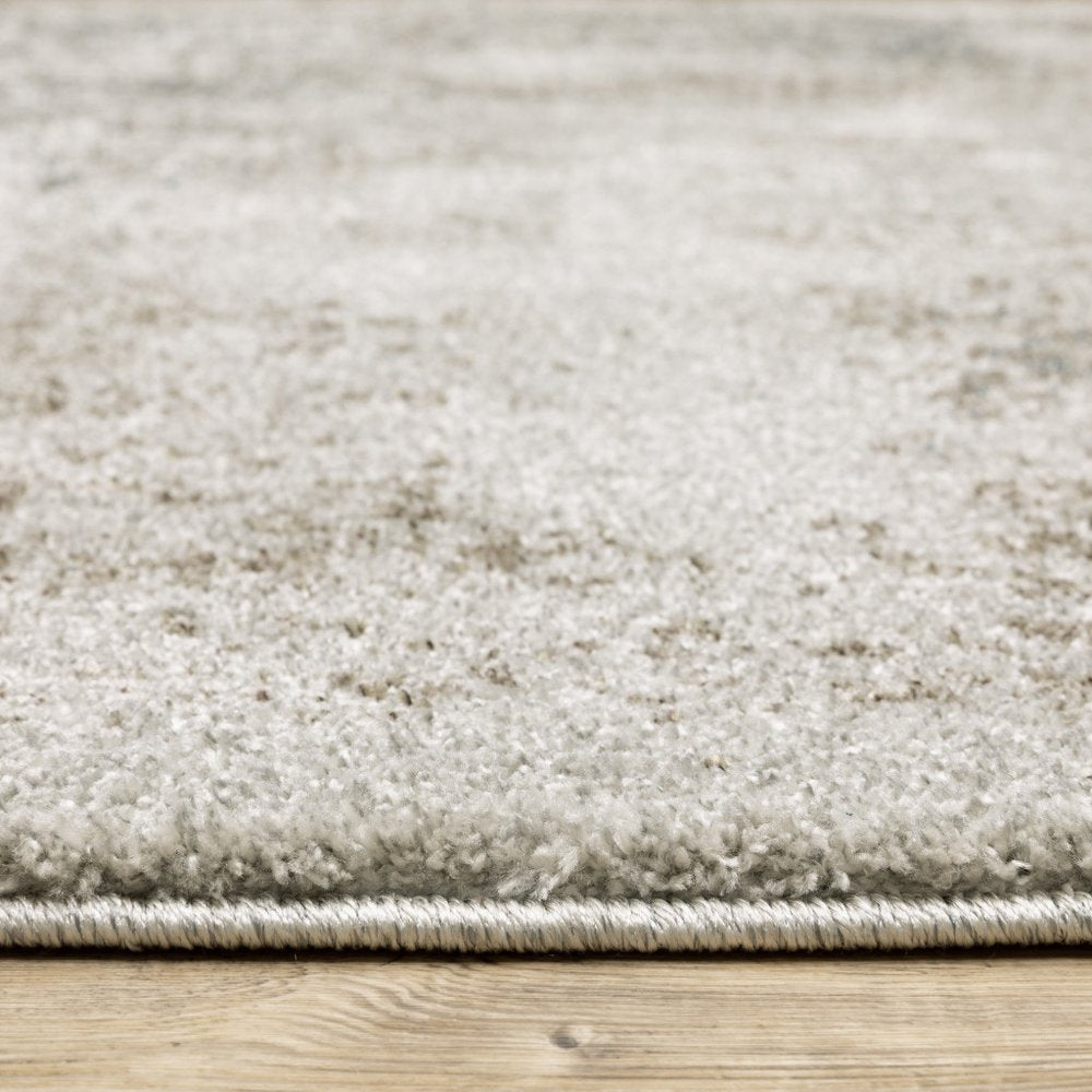7' X 10' Gray Oriental Power Loom Area Rug
