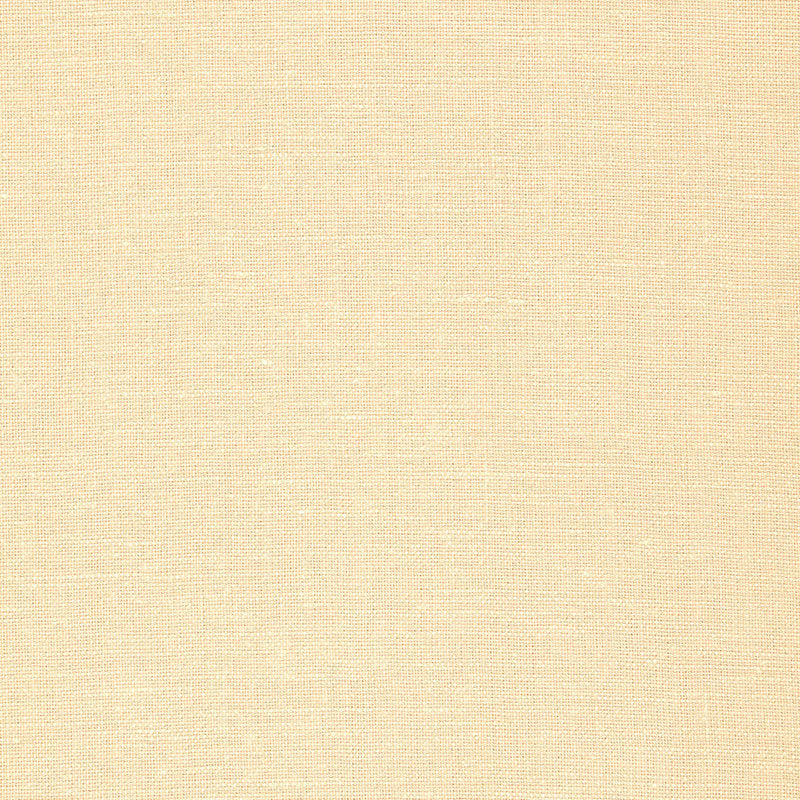 Beige linen fabric texture swatch with woven fibers, warm neutral color for upholstery or backdrop.