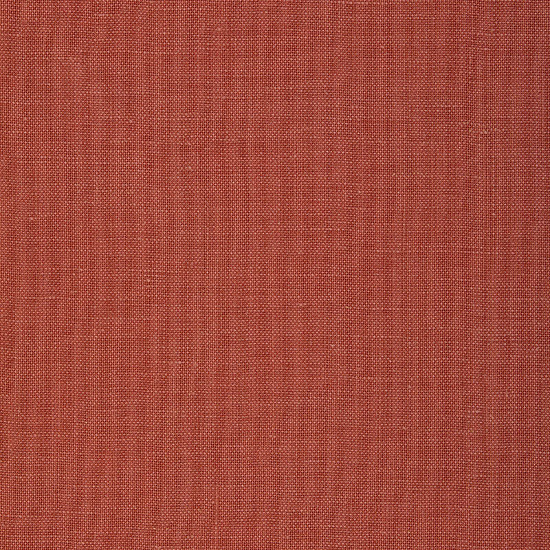 Tomato-red linen-like fabric close-up with a visible coarse weave.