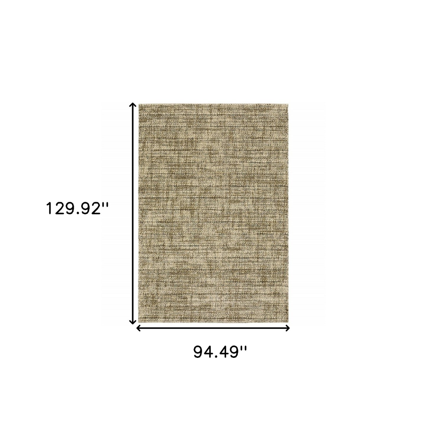 8' X 11' Beige Brown Tan And Blue Green Abstract Power Loom Stain Resistant Area Rug