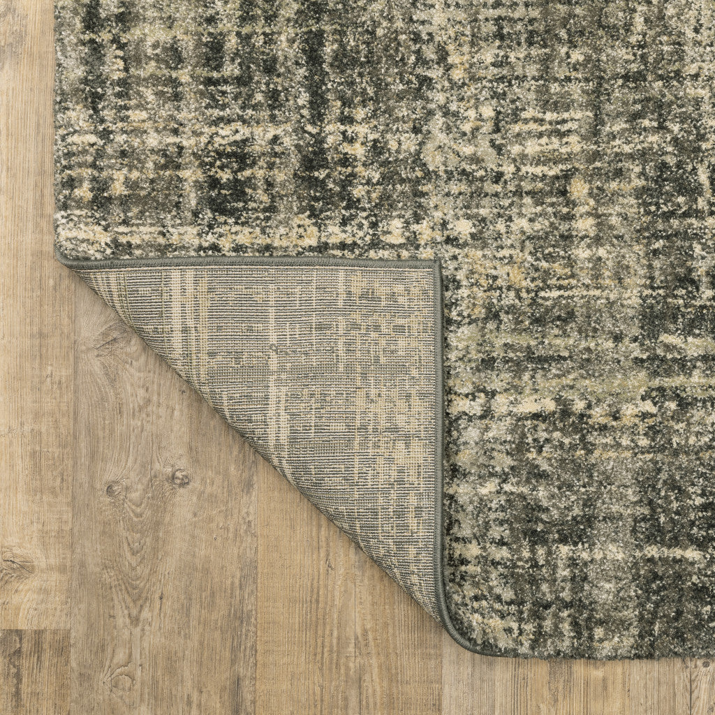 5' X 8' Charcoal Grey Beige And Tan Abstract Power Loom Stain Resistant Area Rug