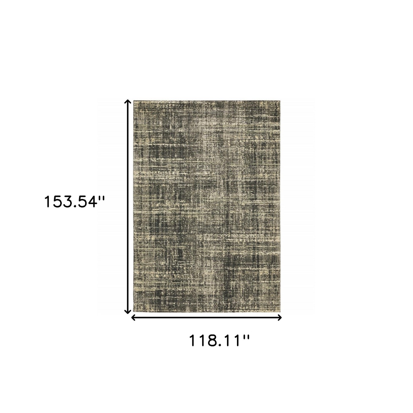 10' X 13' Charcoal Grey Beige And Tan Abstract Power Loom Stain Resistant Area Rug