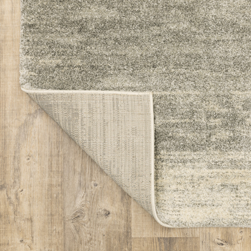 3' X 5' Grey Beige And Tan Abstract Power Loom Stain Resistant Area Rug