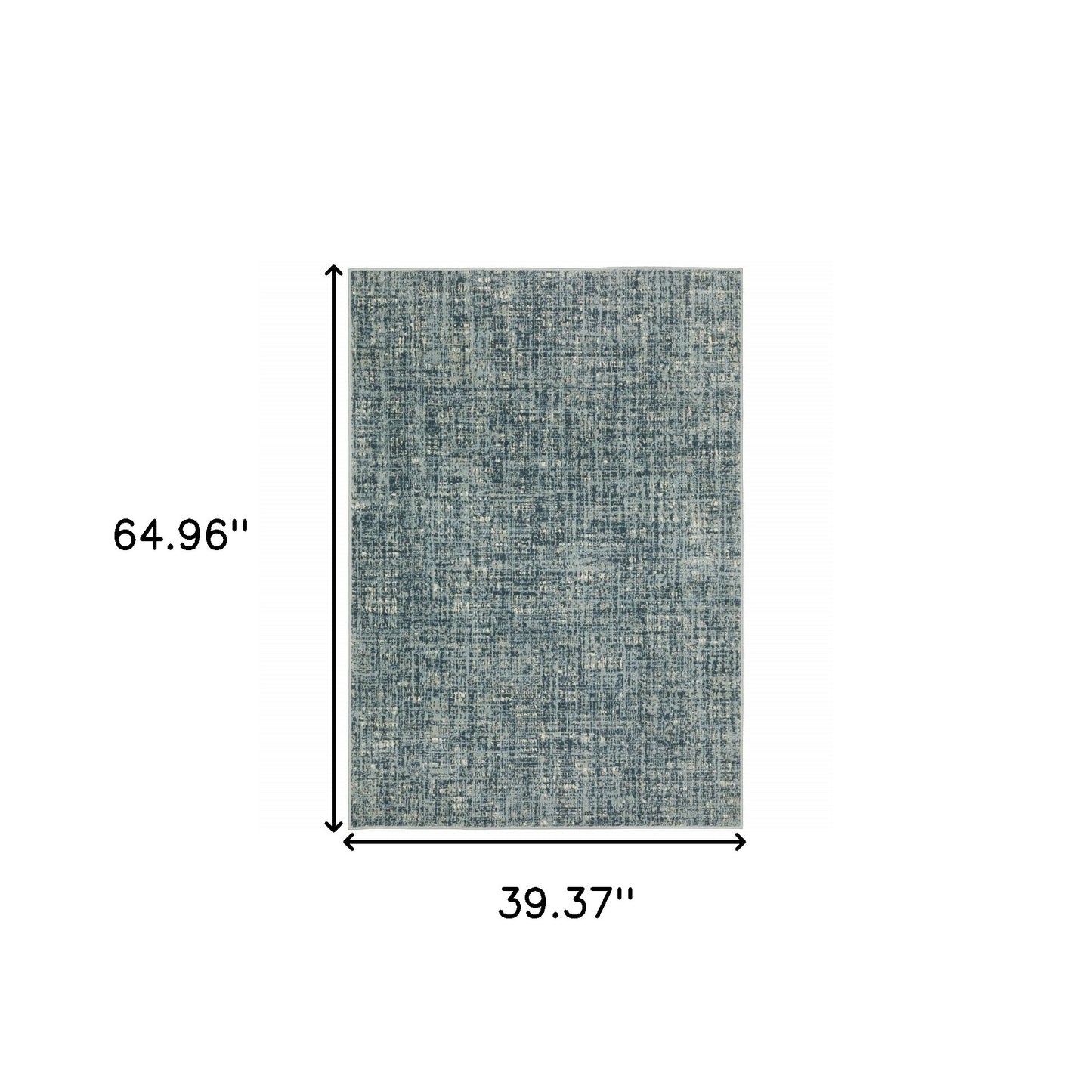 3' X 5' Dark Blue Light Blue Grey Ivory And Beige Abstract Power Loom Stain Resistant Area Rug