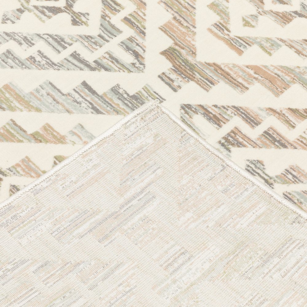 10' X 13' Grey Pink And Sage Geometric Power Loom Stain Resistant Area Rug