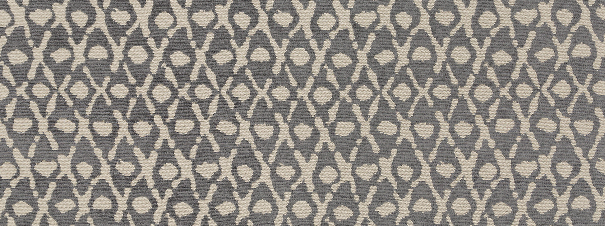 Beige and gray abstract geometric textile pattern, woven fabric suitable for upholstery, drapes or cushions.