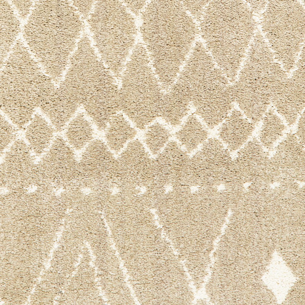 7' X 9' Sand Geometric Shag Area Rug