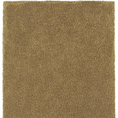 10' X 13' Rich Gold Shag Tufted Handmade Stain Resistant Area Rug