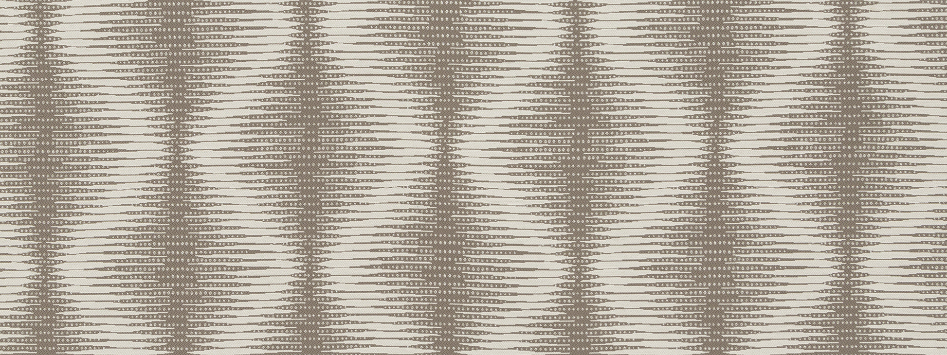 Taupe and beige ikat-inspired woven upholstery fabric with diamond motifs; subtle texture.