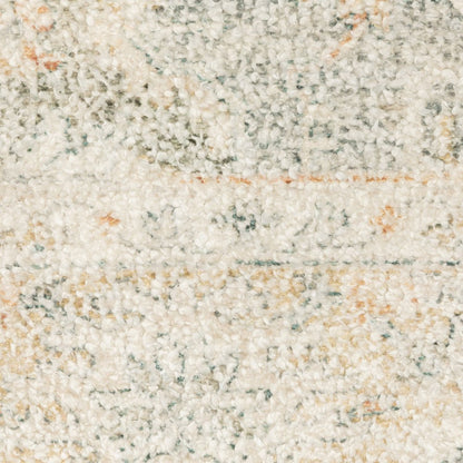 8' X 10' Grey And Beige Oriental Hand Loomed Stain Resistant Area Rug With Fringe