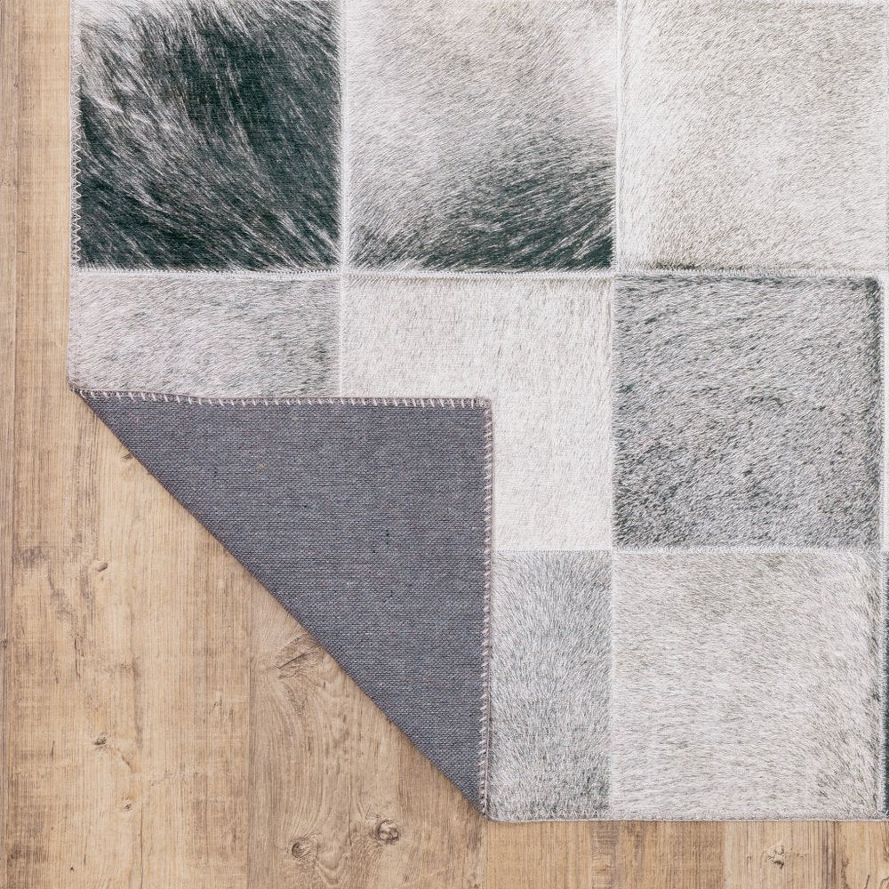 9' X 12' Gray And Charcoal Geometric Area Rug
