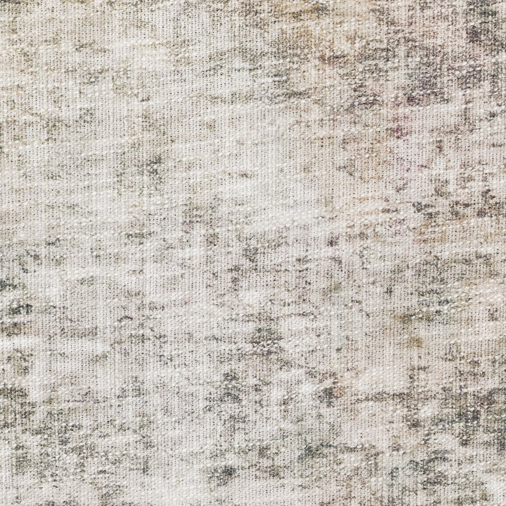 8' Blue And Beige Abstract Distressed Runner Rug