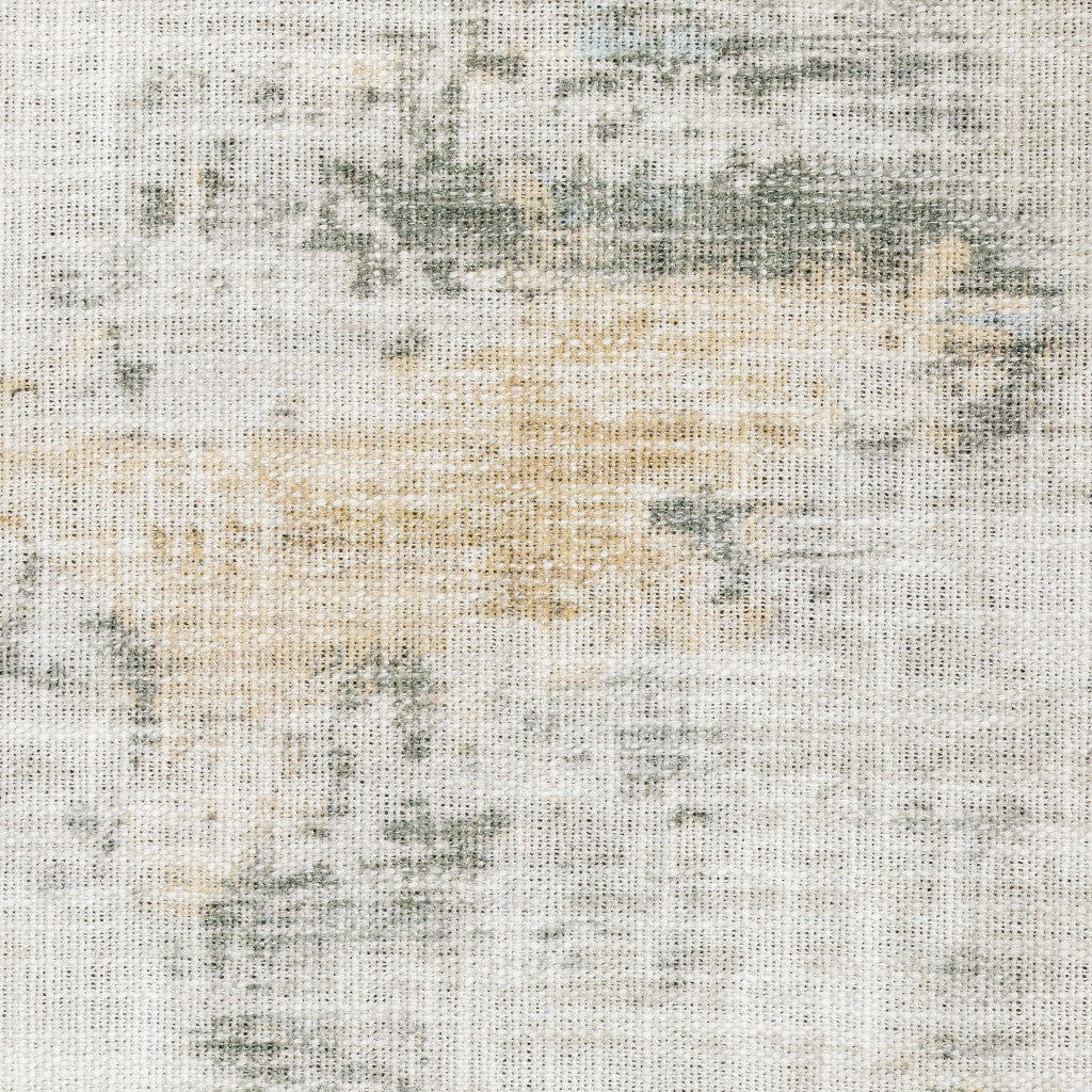 5' X 7' Gray And Ivory Abstract Power Loom Stain Resistant Area Rug