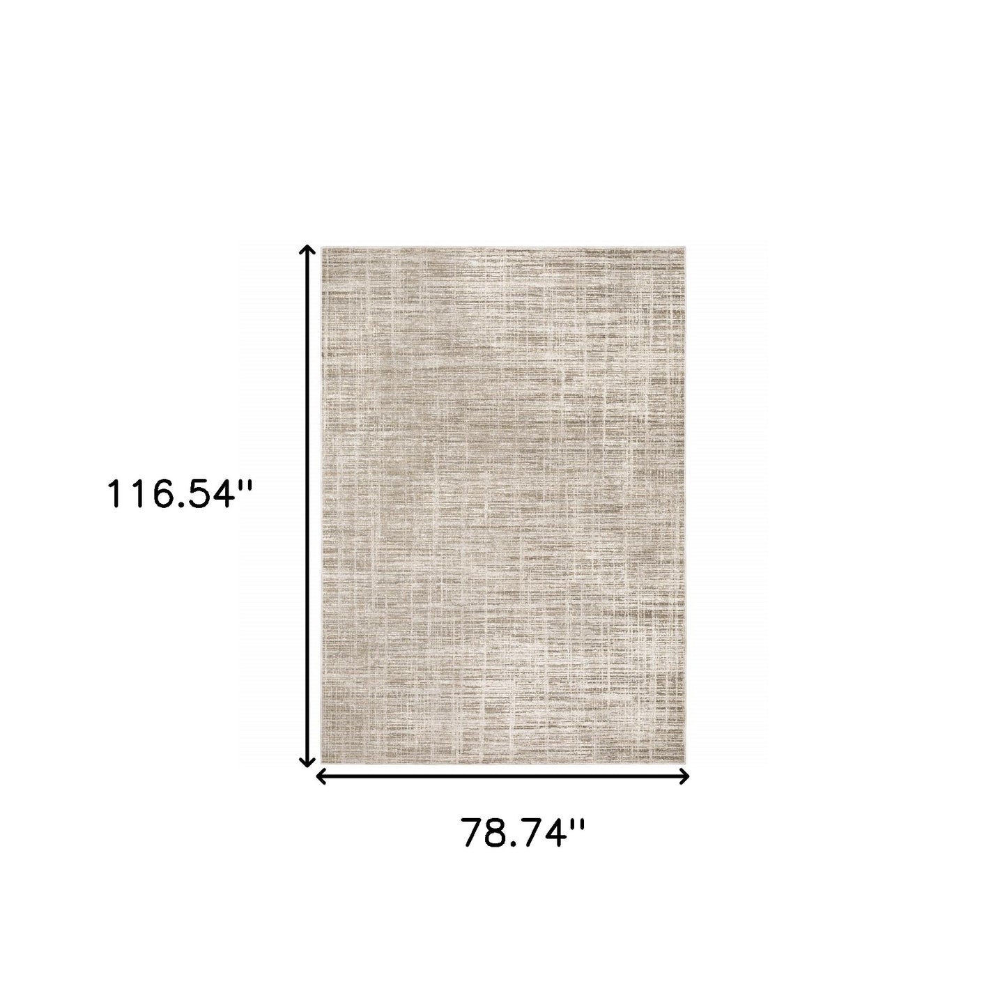 6' X 9' Beige Grey Ivory Tan And Brown Abstract Power Loom Stain Resistant Area Rug