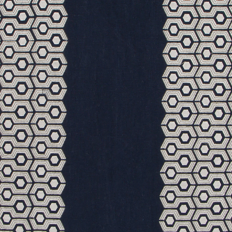 Duralee Monogram Ha61736 | 193-Indigo  Drapery     - 509588