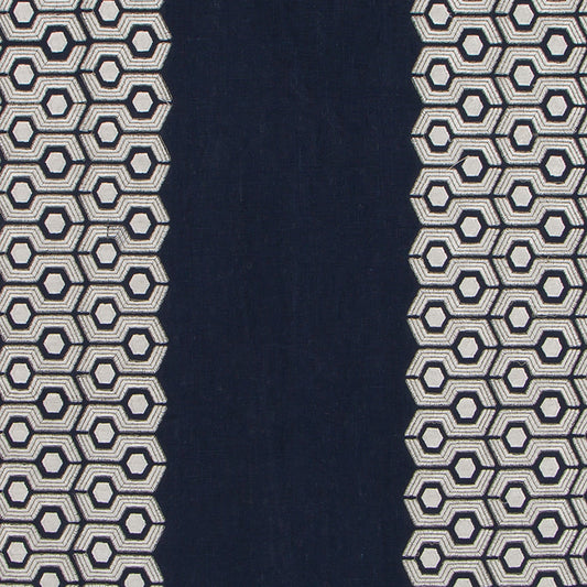Duralee Monogram Ha61736 | 193-Indigo  Drapery     - 509588