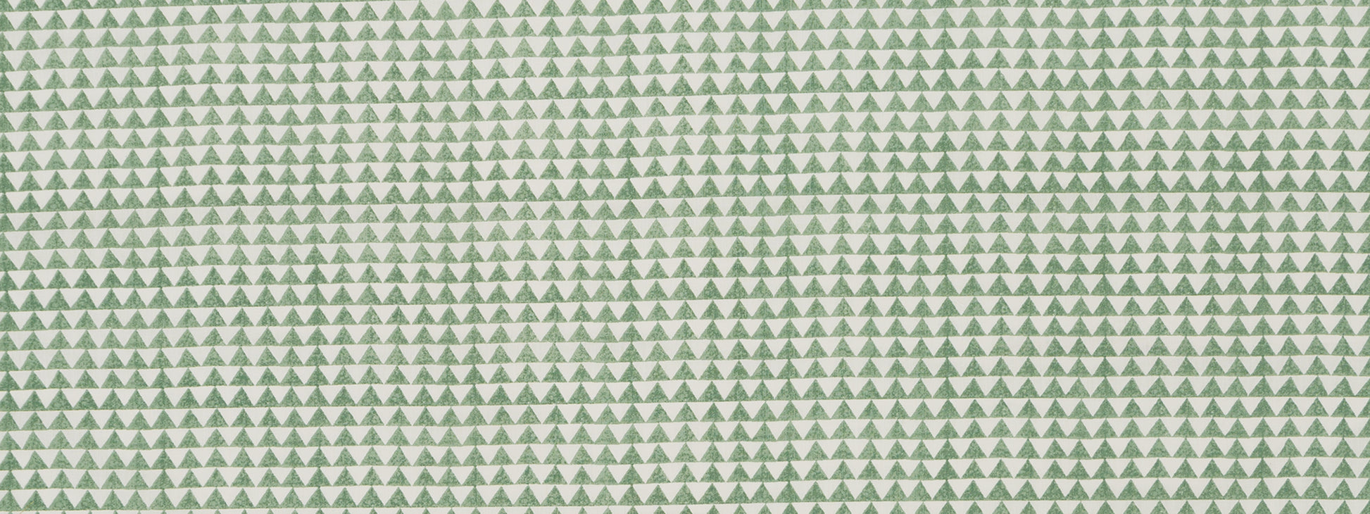 Mint green pyramid print on white background, a repeating geometric motif suitable for fabric or wallpaper.