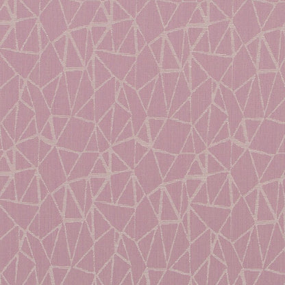 Lavender upholstery fabric with cream geometric triangle pattern and subtle textured lines